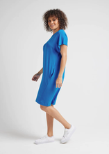 Load image into Gallery viewer, Nicks Bamboo Slouch Tee Dress Cobalt