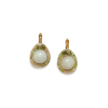Load image into Gallery viewer, Papyrus Terazzo French Hook Earrings with Jade