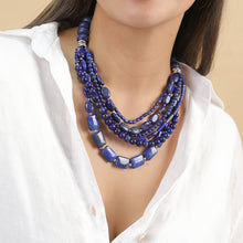 Load image into Gallery viewer, Indigo Lapis Lazuli Statement Necklace