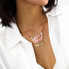 Load image into Gallery viewer, Yoko Enamel Shell Statement Necklace