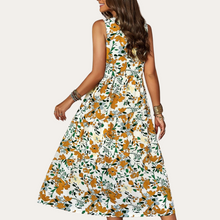 Load image into Gallery viewer, Floral Midi Dress in Rust