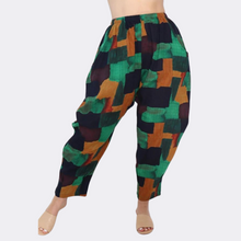 Load image into Gallery viewer, Cotton Village Green Geo Print Pants