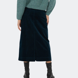 Billie Cord Skirt in Sea Green