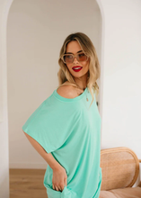 Load image into Gallery viewer, Nicks Bamboo Slouch Tee Dress Mint
