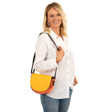 Load image into Gallery viewer, Poppy Cross Body Bag in Yellow/Orange