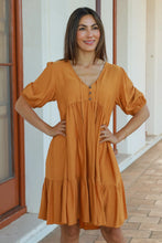 Load image into Gallery viewer, Lyra Mustard Dress