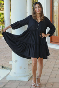 Jessah Black Mini Dress