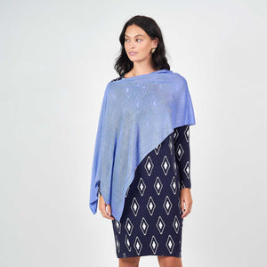 Carrie Bamboo Cashmere Poncho in Persian Jewel