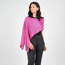 Load image into Gallery viewer, Carrie Bamboo Cashmere Poncho in Rose Violet