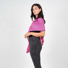 Load image into Gallery viewer, Carrie Bamboo Cashmere Poncho in Rose Violet