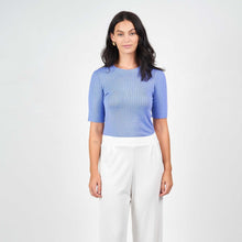 Load image into Gallery viewer, Olivia Knit Tee - Persian Jewel