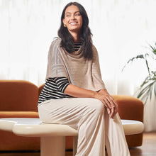 Load image into Gallery viewer, Carrie Bamboo Cashmere Poncho in Linen