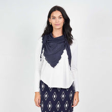 Load image into Gallery viewer, The Sassoon Cashmere/Bamboo Scarf in Navy