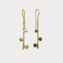 Load image into Gallery viewer, Euro Gold 3 Bubbles Hook Earrings