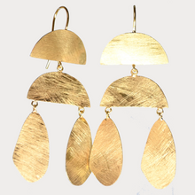 Load image into Gallery viewer, Euro Gold Multi Level Drop hook Earrings