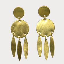 Load image into Gallery viewer, Euro Gold Multi Swing Stud Earrings