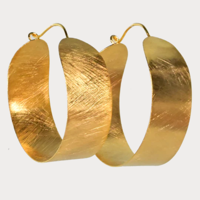 Euro Gold Wide Hoops