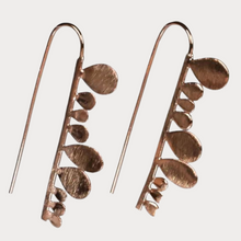 Load image into Gallery viewer, Euro Rose Gold Long Bubble Drop Hook Earrings