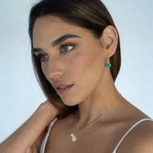 Gold Birthstone Earrings - May