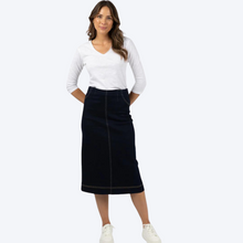 Load image into Gallery viewer, Nevada Stretch Denim Skirt