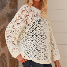 Load image into Gallery viewer, Cream Loose Knit Jumper