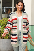 Load image into Gallery viewer, Stripe Bubble Sleeve Cardi