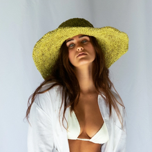 Load image into Gallery viewer, Janis Wide Brim Hat in Zest