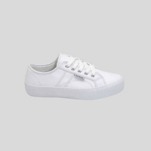 Load image into Gallery viewer, Cass - White Leather Sneakers