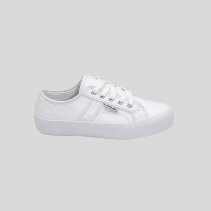 Cass - White Leather Sneakers