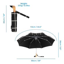 Load image into Gallery viewer, Original DuckHead Duck Umbrella Compact - Black Grid