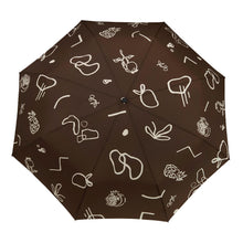 Load image into Gallery viewer, Original DuckHead Duck Umbrella Compact - Fruits + Shapes in Chocolate