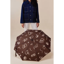 Load image into Gallery viewer, Original DuckHead Duck Umbrella Compact - Fruits + Shapes in Chocolate