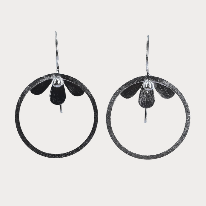 Silver Floral Circle Hooks