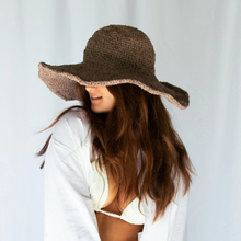 Load image into Gallery viewer, Janis Wide Brim Hat in Latte