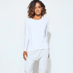 Stella Bamboo Slouch Tee Sleeved White