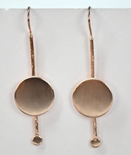 Load image into Gallery viewer, Rose Gold Hook Circle Drop Earrings