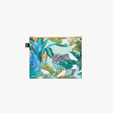 Load image into Gallery viewer, Set of 3 water resistent zip bags - Colourful Jungle Print