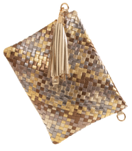 Load image into Gallery viewer, Izabella Clutch in Gold, Silver and Bronze