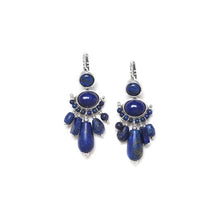 Load image into Gallery viewer, Indigo Multidangles French Hook Earrings