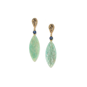 Linapacan Gold and Green Drop Earrings