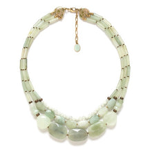 Load image into Gallery viewer, Papyrus 3 Row Statement Jade Necklace