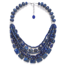 Load image into Gallery viewer, Indigo Lapis Lazuli Statement Necklace