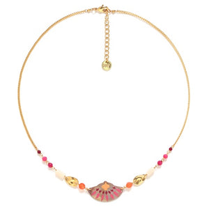 Yoko Looped bead and Shell Necklace