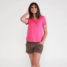 Load image into Gallery viewer, Janis Bamboo Tee Fuschia