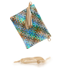 Load image into Gallery viewer, Izabella Clutch in Green and Bronze
