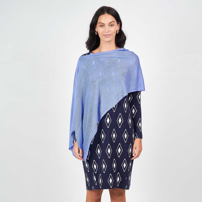 PRE-SALE Carrie Bamboo Cashmere Poncho in Persian Jewel