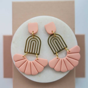 Fairlie Creative Glam Pink Petal Earrings