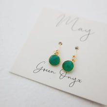 Load image into Gallery viewer, Gold Birthstone Earrings - May
