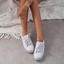 Load image into Gallery viewer, Cass - White Leather Sneakers