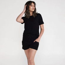 Load image into Gallery viewer, Bonnie Bamboo Ribbed Shorts Black